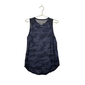 Lululemon Sculpt Tank Sequoia Camo Print Deep Coal Black Women 8‎ Activewear